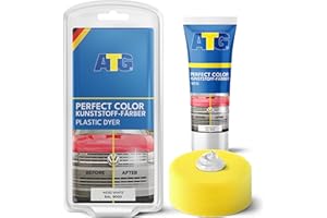 ATG® Abrillantador blanco para plásticos de coche – Renovador suave para interior y exterior de autos, motos y camiones – Devuelve el color y el brillo original