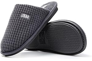 JOMIX Męskie kapcie zimowe pikowane miękkie tkaniny podobne wygodne ręczniki dla domu na relaks komfort