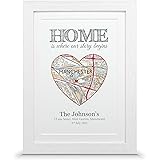 First Home Personalized Map Acrylic, Custom Housewarming Gift Ideas, New Home Gift, Housewarming Gifts For Friends - 4x4 Inches