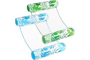 Sloosh 2 Packs Hammock Pool Floats Adults, 4-in-1 Multi-Purpose Inflatable Pool Floats PVC Water Hammock Lounge Floaties