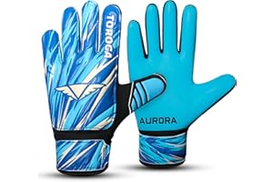 TOROGA Fußball-Torwarthandschuhe für Jungen, Kinder, Jugendliche, Fußball-Torwarthandschuhe mit 4 mm Latex-gepolsterter Handfläche, Super Grip Palm-Torwarthandschuhe