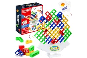 HYDTQCL 64 Pezzi Tetra Tower Blocchi Tetris Tower, Tetris Giocattolo Impilabile, Stack Attack Gioco Tetra Tower per Adulti, Tetris Gioco per Bambini, per Interazione Educativa Genitore-Figlio