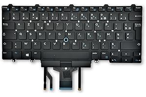 Dell French Azerty Backlit Laptop Keyboard for: Latitude 5490 Latitude 5491 Latitude 5495 Latitude 7480 Latitude 7490: C5YKV