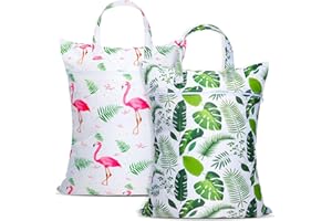 NIDOUL 2 Stück großer Reise-Wäschesack, wasserdicht, mit Griff, waschbar, schmutzige Kleidertasche für Reisen, nass, trocken, Badeanzug, Workout-Tasche für Fitnessstudio, Kleidung, Wäsche, nasse Kleidung