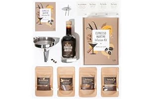 ‎CRAFTLY Espresso Martini Infusion Kit | Hausgemachte Cocktails Kit | Geschenkset für Espresso Martini Liebhaber | Geschenk für Männer & Frauen