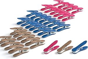 Mollette morbide per abiti (40 pezzi, blu-viola-marrone) di culiclean