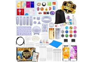Zoncolor Resin Kits for Beginners, Resin Jewelry Making Kit with Molds Making Supplies - Silicone Casting Tools Set Clear Epoxy Resin for DIY Brithdays Christmas Gifts for Adults & Teen Kids