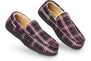 Dunlop Chausson Homme Semelles Antidérapantes Chaussons Charentaises Hommes Mémoire de Forme Intérieur Extérieur Pantoufles Mocassins Loafers Hiver
