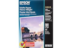 Epson A4 Matte Heavyweight Inkjet Paper (50 Sheets), White