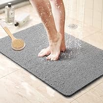 Tapis De Douche Antidérapant Lurowo - Luffa, Drainage Rapide - 60x60 Cm