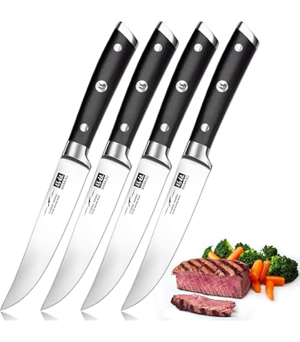 3 Claveles Lot de 4 couteaux à steak professionnels, set d'ustensiles