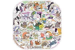 Eugelrom Pack de Stickers, 50 Pegatinas de Vinilo Impermeables, Pegatinas Decorativas Ideales para Teléfono Móvil, Ordenador Portátil, Monopatín, Bicicleta, Botella de Agua - Parque Acrobático