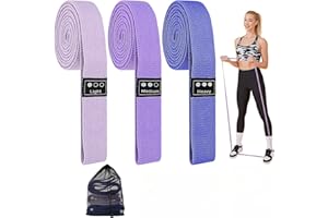 CEILIWEN Resistance Bands Set of 3, Long Fabric Resistance Bands with 3 Resistance Levels for Full Body Workout, Pull up Loop Bands for Women/Men Strength Training, Yoga, Pilate, Fitness