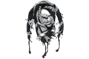 Ethnique Mode Keffieh 100% cotone Foulard da uomo e donna, Sciarpa militare tattica sciarpa militare Shemagh