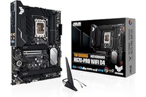 ASUS TUF Gaming H670-PRO D4 Scheda Madre ATX, Intel H670, LGA1700, DDR4, PCI 5.0, Intel 2.5Gb Ethernet, WiFi 6, Realtek 7.1 Surround, 4xM.2, 4xSATA 6GB/s, USB 3.2 Gen 2x2, Armoury Crate