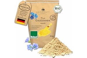 ‎LEINKRAFT BODENSEE 800 g BIOLAND Leinsamenmehl GOLD | aus 100% deutscher, goldener Leinsaat | Goldleinmehl frisch gemahlen. Vegan. Low Carb & Keto geeignet. Protein- & Ballaststoffreich. Regional.