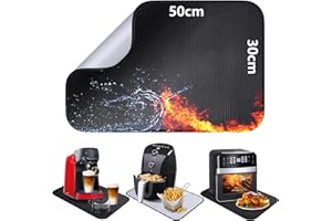 ALCKIJY 30 x 50 cm Tappetini antincendio | fibra di vetro desktop ginocchiera | fritto ginocchiera | dell’aria per la prevenzione degli incendi in silicone caffettiera microonde antiscivolo impermeabili