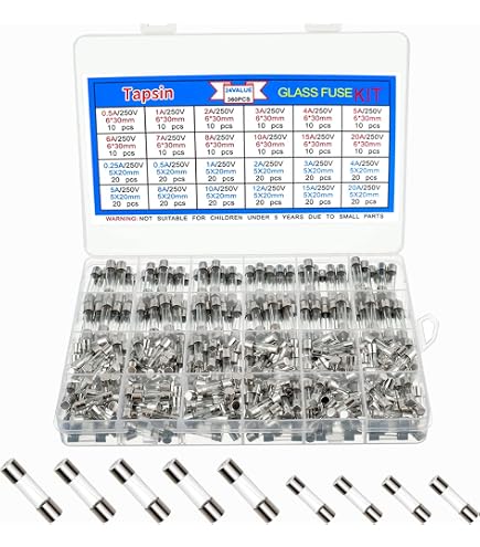 Glas Sicherung 10A 10 Amp Glassicherungen 25 Mm Lang, 5er Pack - Für Motorrad, Roller Und Mehr 10A Sicherung Lang