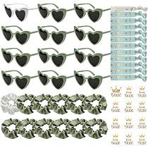 48 Pièces Lunettes en Forme de Coeur, Bracelets Team Bride, Autocollants, Kit, Accessoires de Costume pour Décoration de Mariage, Evjf 12 Paires