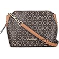 Calvin Klein Women's Hailey Signature Triple Compartment Chain Crossbody, One Size