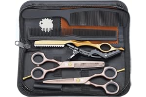 Purple Dragon Forbici da parrucchiere Forbici da parrucchiere professionali da 5,5 pollici Set di forbici da parrucchiere taglio di capelli perfetto per donne e uomini Forbici affilate (oro rosa)