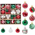 Palline di Natale Ornamenti Essenziali Decorazioni per Albero di Natale Infrangibili 24 Pezzi Delicato Riutilizzabile Albero di Natale