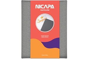 NICAPA Hitze press Schutz matte für Cricut Easy Press Hitzepressmaschinen und HTV Press Matte zum Aufbügeln Heat Press Mat für Cameo Vinyl Transfer der Bügelprojekte, [20.5cmX25.4cm,8"X10"]