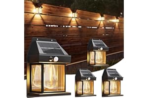 FLACCHI Solarlampen für Außen mit Bewegungsmelder -4 Stück Solarleuchten für Außen Wand Garten IP65 Wasserdicht Led Solar Wandleuchte Aussen Kabellos für Veranda Garage Zaun Balkon Warmweiß