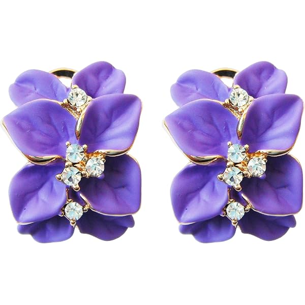 EVER FAITH Orecchini a perno a fiore per Donne Ragazze, Cristalli di strass a da sposa a goccia Colore Champagne