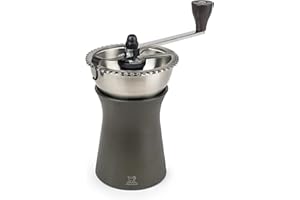 Peugeot Kronos Moulin à café manuel, Mouture réglable, Taille 19 cm, Matière : Inox/PBT, 35853, Noir