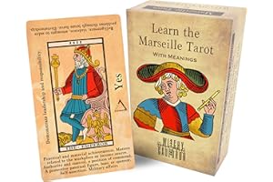 Witchy Cauldron Marseille Tarot Deck for Beginners - Illustrated Cards with Easy-to-Read Meanings for Learning Tarot