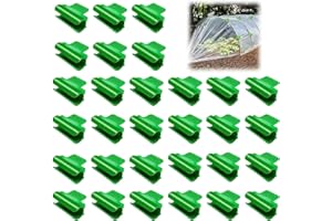 QESSUVNC 30 Pcs Garden Hoop Clips Netting Clips Clamps Greenhouse Shading Net Clips Film Row Cover Netting Tunnel Hoop Clip Shade Cloth Plastic Clips Plant Clips for Season Plant Extension Support