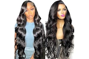 Beluck 34 Pulgadas Peluca Mujer Pelo Natural Humano 13x6 HD Lace Front Human Hair Wig Pegamento Peluca Afro Body Wave Wig Peluca Negra Natural Brasileña For Black Women