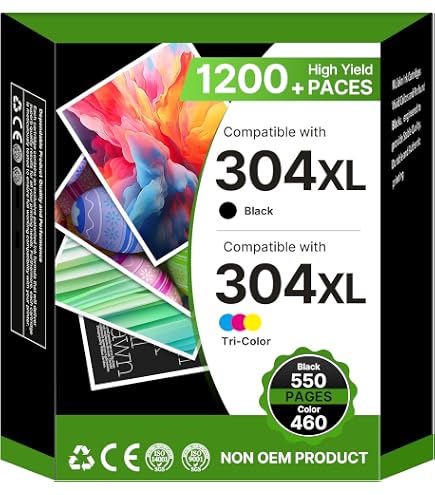 Lot De 3 Cartouches D'encre Origine HP 304 / 304XL - Multicouleur Et Noir - Neuf