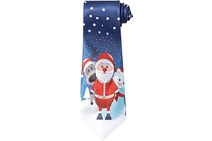 Komonee Christmas Tie Xmas Colourful Novelty Funny Necktie for Festive Holidays, Work Party Do Joke Present for Secret Santa Gift Mens Womens Unisex