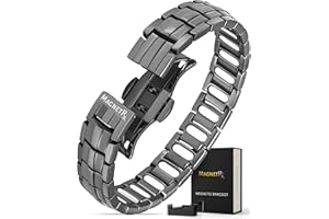 ‎MAGNETRX MagnetRX® Magnetarmband Herren – EllipseMAX 5X Stärke 5.000 Gauss-Magnete – Magnet Armband Herren aus Titan – verstellbares titan wrist magnetisches Armband – entworfen in den USA & patentiert