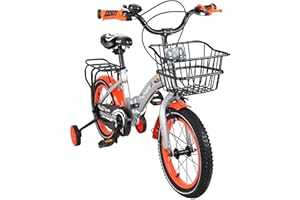 KEN ROD Bicicletta Pieghevole per Bambini | Bicicletta Bambini da 3 a 9 Anni Ruote | Bici Pieghevole per Bambini | Bicicletta con Ruote da Allenamento | Biciclette con Cestino e Ruote