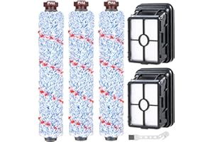 TOMKITY Kit 6pcs Remplacement Brosse Rouleau Bissell Filtres Bissell Crosswave 17132 et 2225N Series Accessoires de Nettoyage Bissell Crosswave