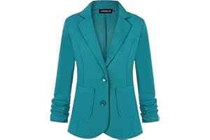 MINTLIMIT Women's Slim Fit Suit Blazer 3/4 Sleeve with Buttons and Pockets