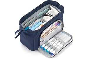 EASTHILL Pencil Case Large Capacity Pencil Pouch Handheld Pen Bag Cosmetic Portable Gift for Office School Teen Girl Boy Men Women Adult