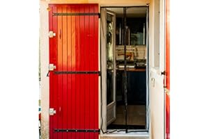 WERKA PRO Moustiquaire Rideau de Porte aimantée 215 x 100 cm Noir