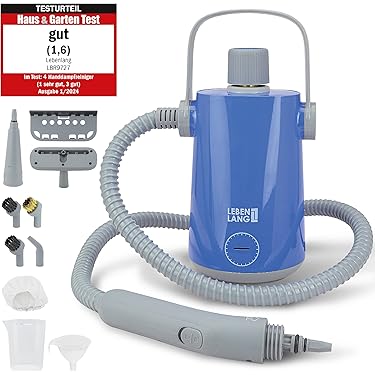 SXHY Handheld Dampfreiniger - Tragbarer Dampfreiniger Mit 400ml Tank & 11-teiligem Zubehör