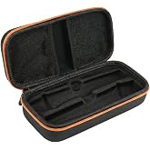 QINGZY Microphone Bag with Slot Separation, Rigid Microphone Case, Rechargeable Battery Storage Case, Receiver, Adapter, Wire