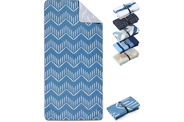 Fit-Flip Strandhandduk XXL – mikrofiberbadhandduk stor, lätta och snabbtorkande – 100% återvunnen mikrofiberhandduk – Brushes 160 cm x 90 cm