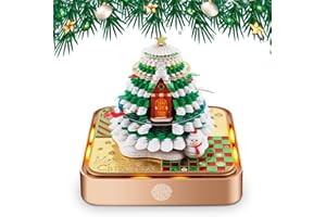 ZILCHX 3D Calendar 2025, Notepad Paper Carving Calendar, Desktop Decoration with Light & Dust Cover, Tearable Creative Memo for Office & Home (Christmas Tree House)