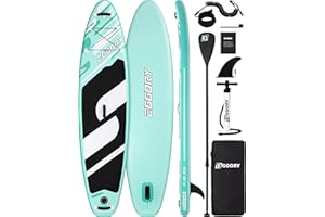 EGGORY Tabla de surf de pie con remo, hasta 200 kg, tabla de pádel hinchable gruesa. Set prémium que incluye tabla de 335 cm, mochila, cuerda, correa y accesorios. Ideal para surf y remo para adultos