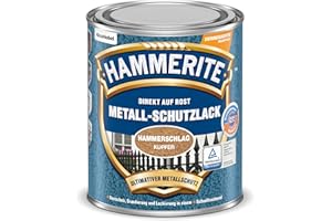 Hammerite Metallschutzlack Hammerschlag, 3in1- Rostschutz, Kupfer, 250 ml