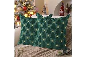 Jiahuade Fundas Cojines Navidad,2 Piezas Fundas de Cojín de Pelo de Felpa Navideño,Fundas de Cojín Navideñas,Funda de Cojines Navideños,Suaves Fundas de Almohada Navideñas,para Sofá,Dormitorio