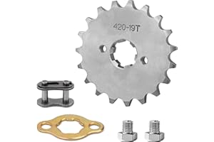 Tunejoy Motorcycle Engine Chain Sprocket 420 19T 20 mm Small Sprocket for 50cc 70cc 90cc 110cc Dirt Bike Pitbike ATV Quad Motorcycle Mini Bike