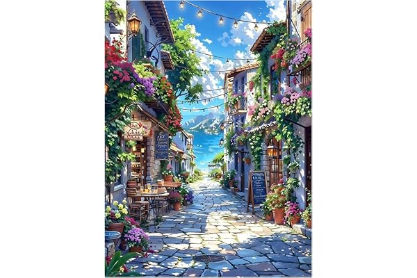 Paysage Peinture Numero Adulte, Paysage Coloriage Par Numero Adulte, Peinture par Pour la Décoration de la Maison 40x50cm